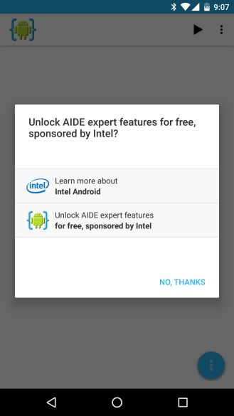 Fotografía - AIDE Obtiene Android 6.0 Soporte En la Versión 3.2, Y Intel patrocina completo premium Keys Worth $ 10 por tiempo limitado