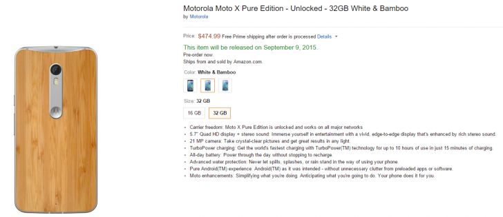 Fotografía - Amazon tiene The Pure edición de Moto X para pre-pedido Si usted no quiere personalizarlo
