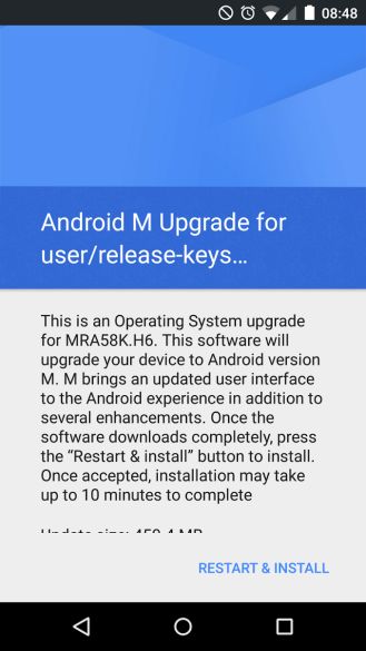 Fotografía - Android 6.0 Marshmallow Ahora vivo para el HTC Uno M8 Google Play Edición