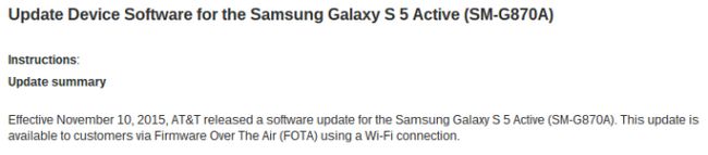 Fotografía - AT & T Galaxy S5 Activo va de Android 5.0 a 5.1.1