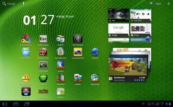 Fotografía - ROM personalizada Con Android 3.1 Filtrado para Acer Iconia Tab A500
