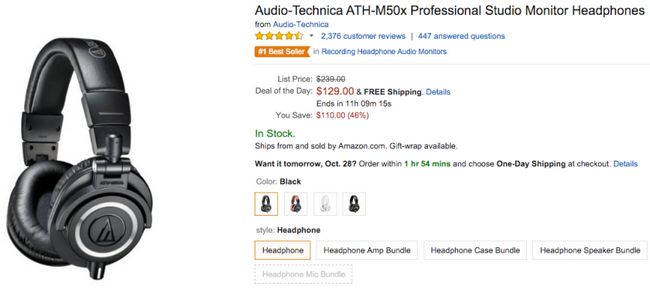 Fotografía - Trato: de Audio-Technica ATH-M50x, M40X y M30X están a la venta en Amazon