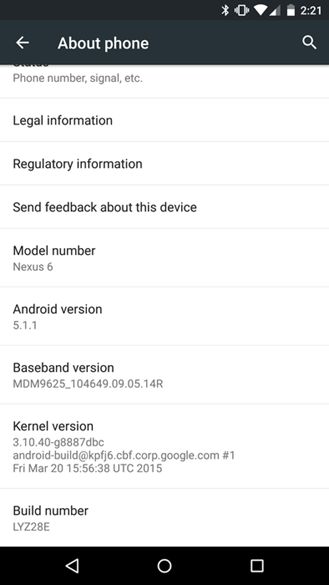 Fotografía - Aquí está la imagen de fábrica Para Nexus de T-Mobile 6 Android 5.1.1 Update (LYZ28E) Con llamadas Wi-Fi