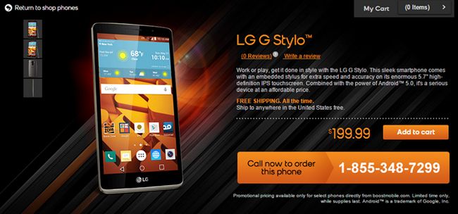 Fotografía - LG Low-End G Stylo viene a Boost Mobile Today Por $ 200, Sprint y Sprint Prepaid a partir de junio