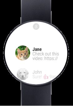 Fotografía - Mensajes para Android Wear te permite escribir SMS y lugares de reunión Textos, cortesía del equipo que también trajo un cliente de correo, navegador y YouTube a su muñeca