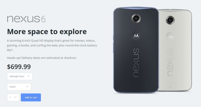 Fotografía - Motorola tiene 64GB El Nexus Azul 6 En Stock Ahora-Prisa
