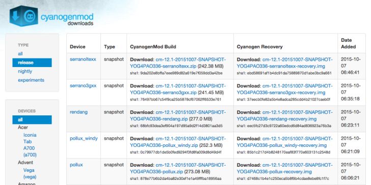 Fotografía - Nuevo CyanogenMod 12.1 instantánea comienza a rodar hacia fuera con octubre Actualizaciones de Seguridad AOSP