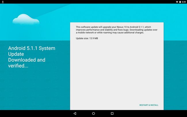 Fotografía - Nexus 10 Recepción de un OTA a Android 5.1.1