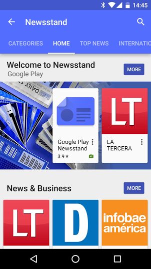 Fotografía - Pagado Google Play contenido Newsstand Goes vivir en Argentina, Chile, Colombia y Perú