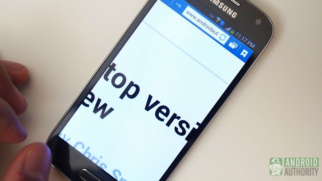 mini-texto de la pantalla aa Samsung Galaxy S4