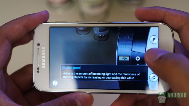 controles manuales de zoom de la cámara aa Samsung Galaxy S4