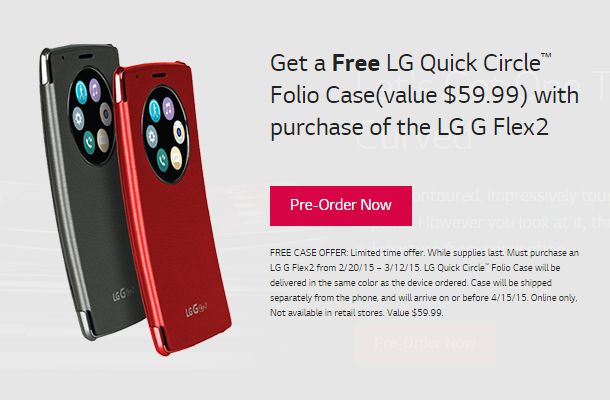 Fotografía - Sprint LG G Flex 2 ya está disponible para pre-pedido con un Círculo gratuito Rápida