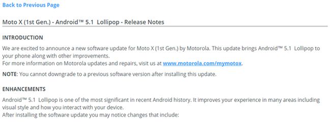 Fotografía - El Moto X 2013 Android 5.1 OTA actualización está Inicial: US Y Modelos desbloqueados brasileños Plus Rogers Modelo Por Ahora