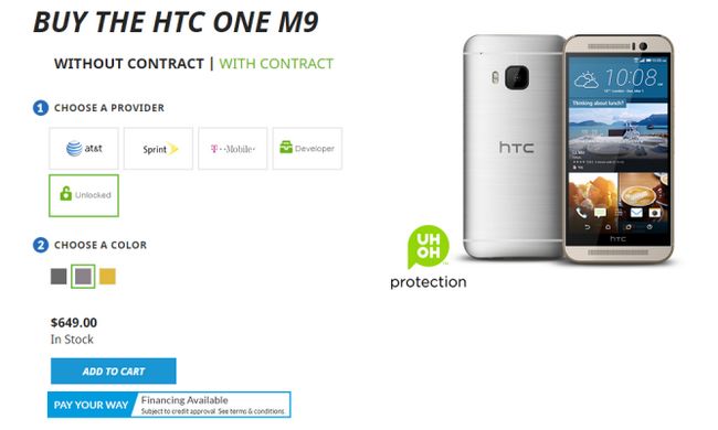 Fotografía - Ahora puedes comprar el Desbloqueado HTC uno M9 directamente de HTC para $ 649