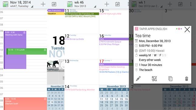 aCalendar mejores aplicaciones de calendario para Android