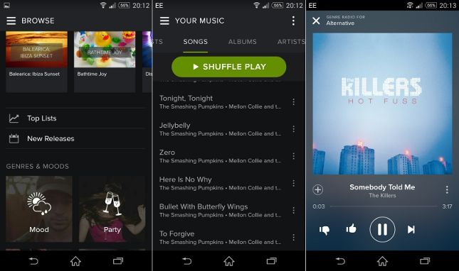 Spotify música gratis aplicaciones para Android