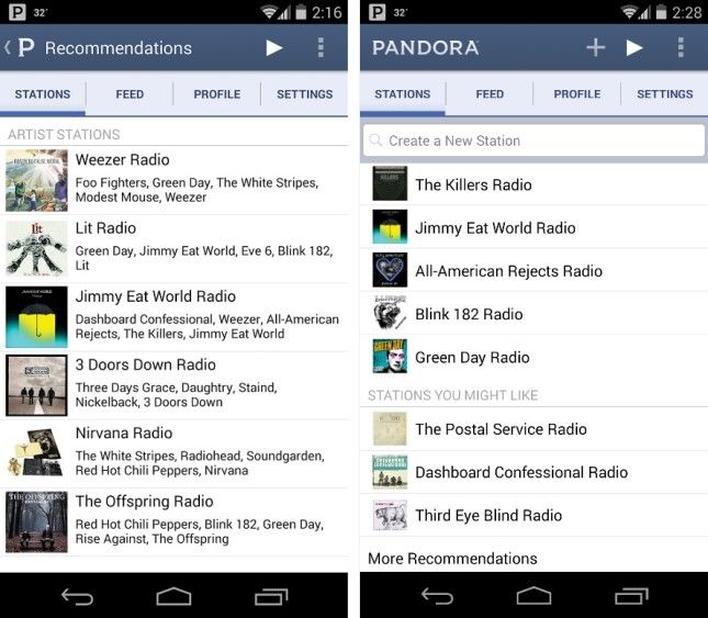 pandora mejores aplicaciones de música para Android