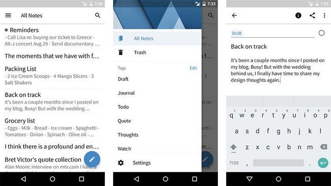 Simplenote mejor toma de notas aplicaciones para Android