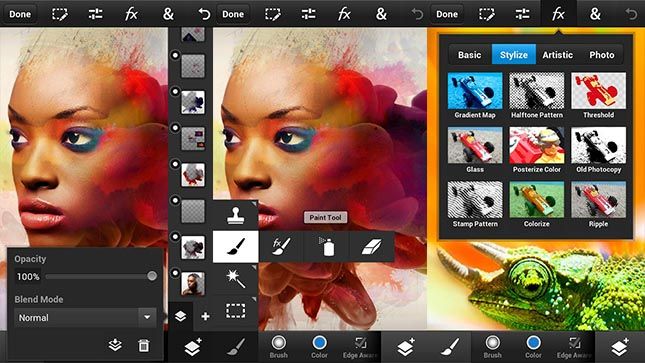 Photoshop Touch mejores aplicaciones de Android para artistas
