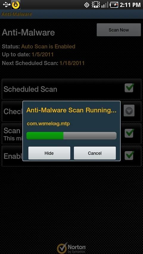 Norton antivirus de seguridad de Android