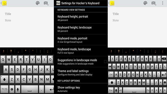 Hacker's Keyboard best Android keyboards