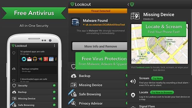 Lookout mejor seguridad de Android