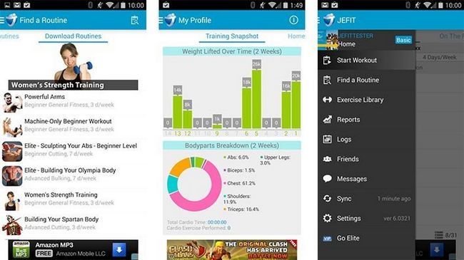 JEFIT aplicaciones de fitness mejor de Android y aplicaciones de entrenamiento