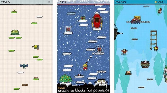 Estilo Doodle Jump Temple Run juegos para Android
