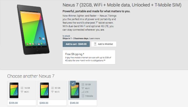 Nexus 7 (2013) LTE