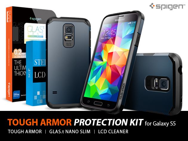 Fotografía - 49% de descuento Spigen Galaxy S5 Bundle Armor Tough (última oportunidad!)
