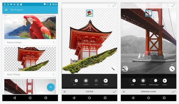 aplicaciones de Android mezcla de adobe photoshop semanal