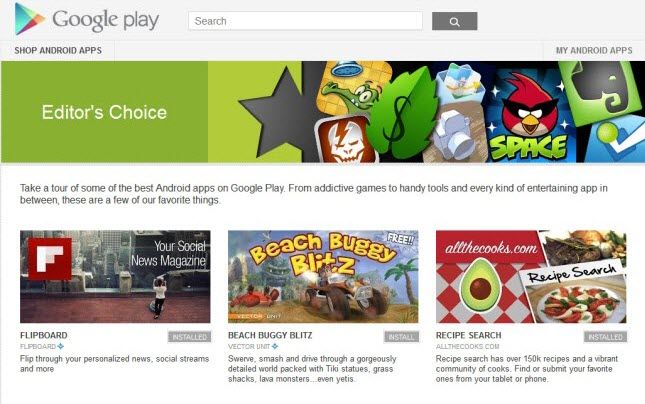 Google Play Store aplicaciones