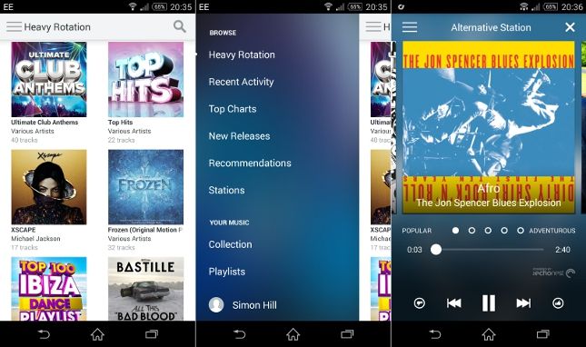 De radio Rdio aplicaciones Android