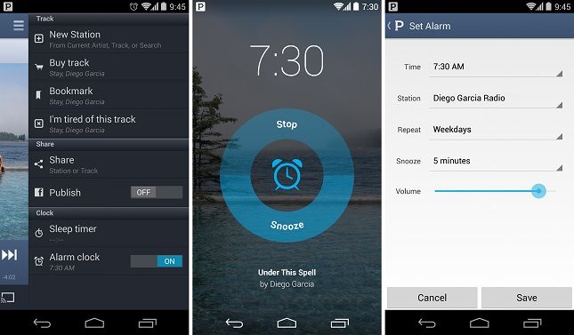 Fotografía - Pandora para Android recibe una nueva actualización añade un reloj de alarma
