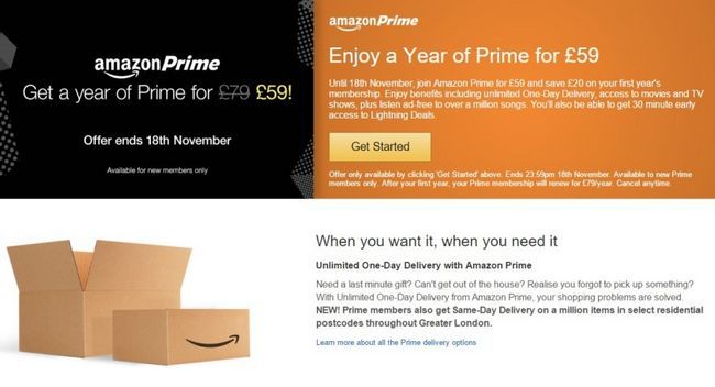 Fotografía - Amazon está descontando Prime a 59 £ en el Reino Unido por un tiempo limitado