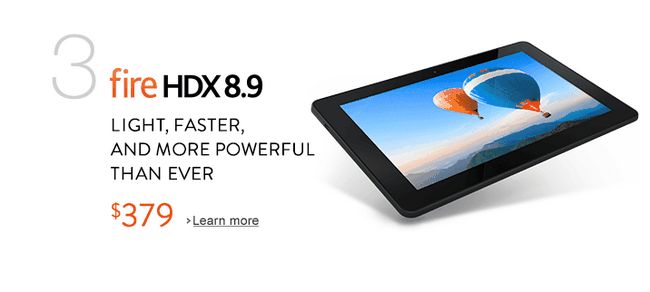 Nuevo Amazon Kindle Fire HDX 8.9 tablet