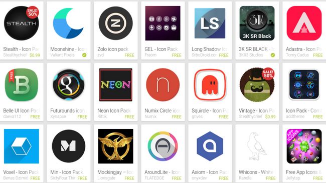 Icono de Android paquetes de Google Play Store