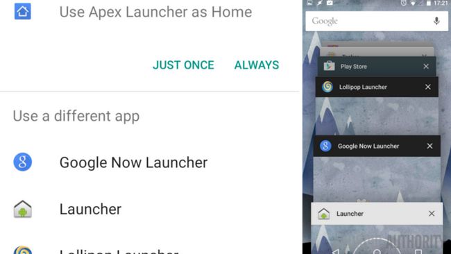 Android Launcher Más reciente Selector