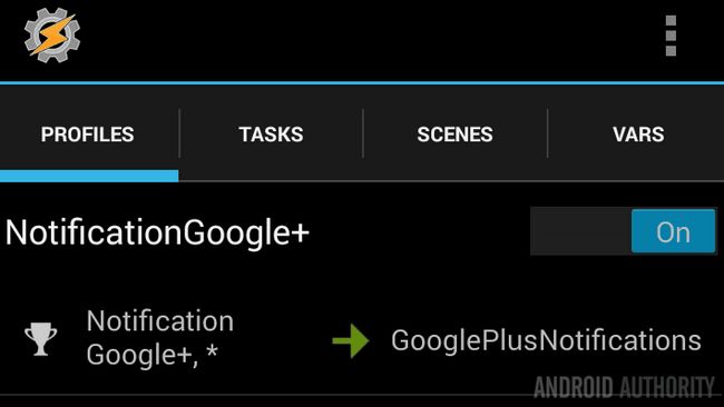 Tasker Perfil notificaciones Google Plus