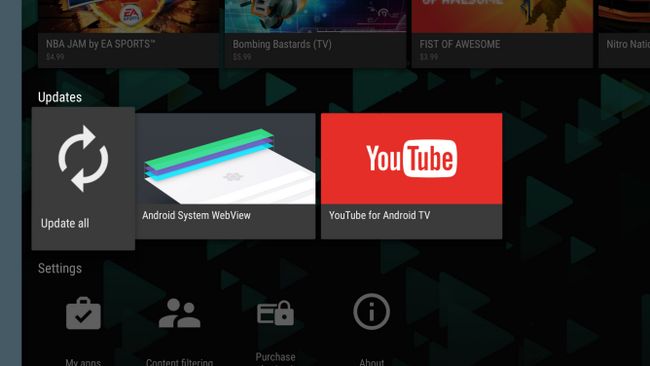 Fotografía - Android TV Versión De La Play Store Saltos Para v5.4.12 Con 'Actualizar todo 