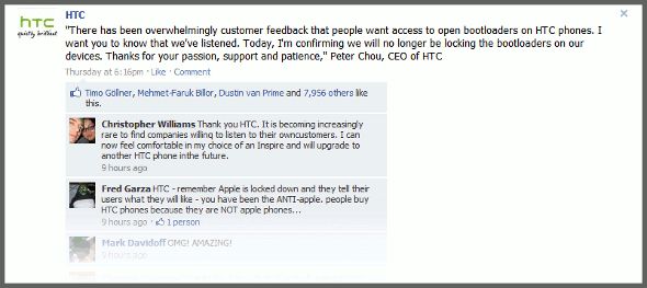 CEO de HTC Peter Chou anuncia gestores de arranque desbloqueado