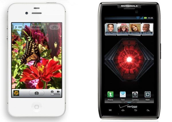 Motorola RAZR vs apple iphone 4s