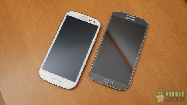 Samsung Galaxy S4 después de la aa bombo vs s3