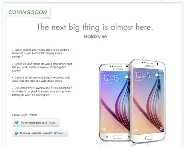 Fotografía - AT & T, Verizon, T-Mobile, Sprint y US Cellular Will All Presente El Samsung Galaxy S6 y S6 Edge