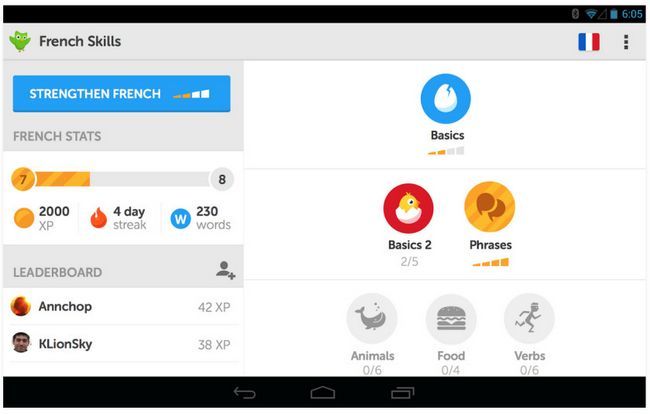 Duolingo-Captura de pantalla