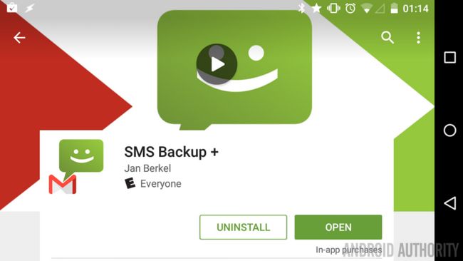 Copia de seguridad de SMS además Play Store