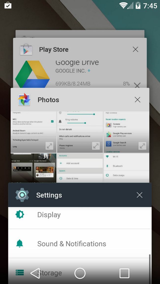 Tarjetas-2 L Android multitarea
