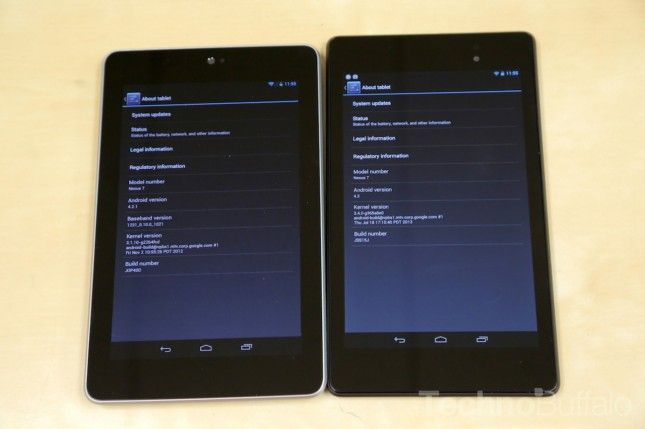 Nexus 7 (2013) vs Nexus 7 (2012) Acerca de la pantalla de la tableta. | Crédito de la imagen: TechnoBuffalo