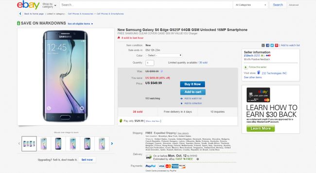 Fotografía - Deal: comprar un nuevo Edge Samsung Galaxy S6 por sólo $ 549.99
