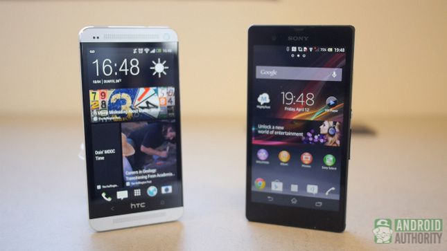 HTC One vs sony xperia z tanto aa pie
